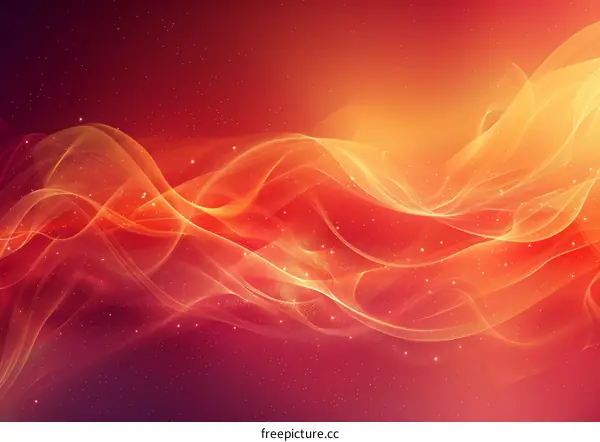 Abstract Illustration of Vibrant Red and Yellow Swirls