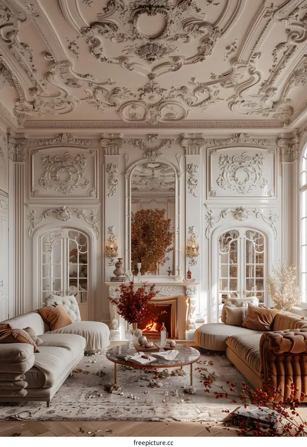Sofas by the Fireplace