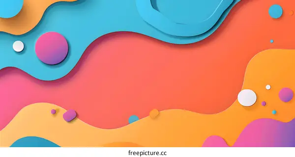 Abstract Colorful Paper Cut Background Design