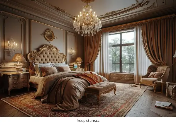 Luxury Bedroom Interior Design Illustration