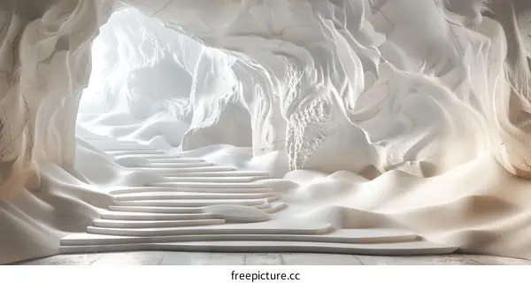 Futuristic White Cave