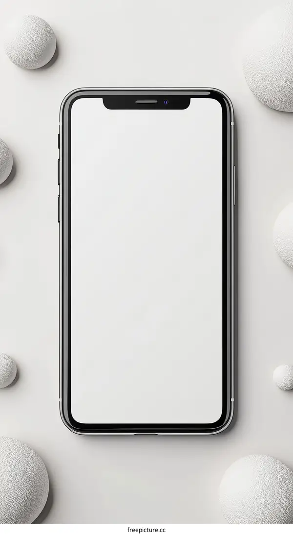 Modern Smartphone Mockup on White Background