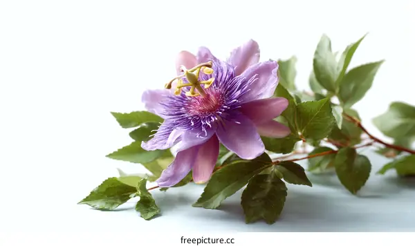 A Beautiful Passionflower Blossom in Close-up