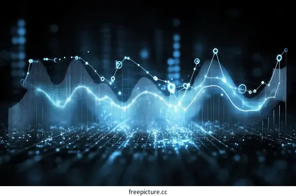 Abstract Digital Data Visualization Graph