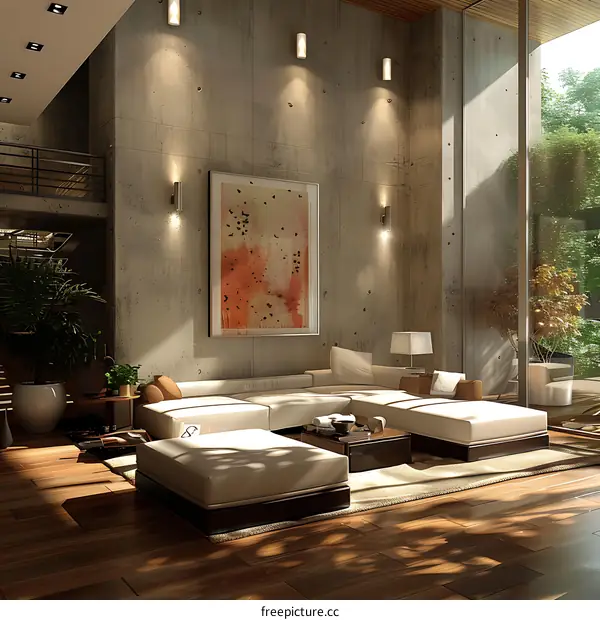 Modern house interior living room