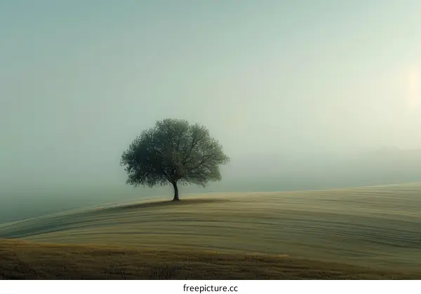 Desolate Tree on a Barren Hilltop