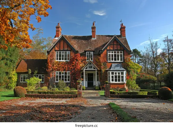 An autumn day at an English country house