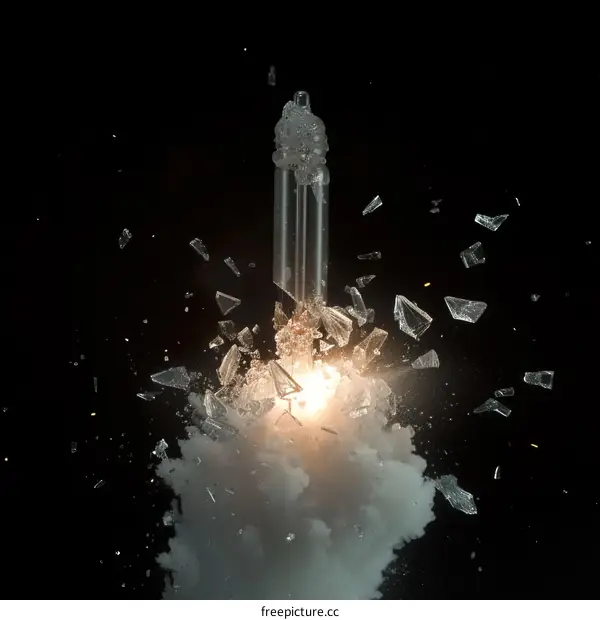 Light Bulb Shattering: A Close-up View of Energy Release