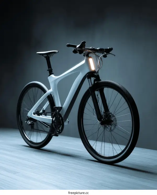 Modern Futuristic White Bicycle Design