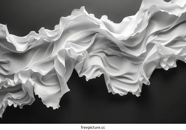 White Fabric in Motion
