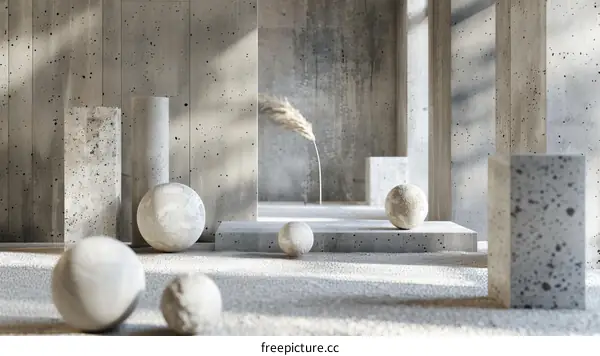 Modern Concrete Interior Design Scene