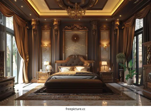 Luxury Bedroom Interior Design Illustration
