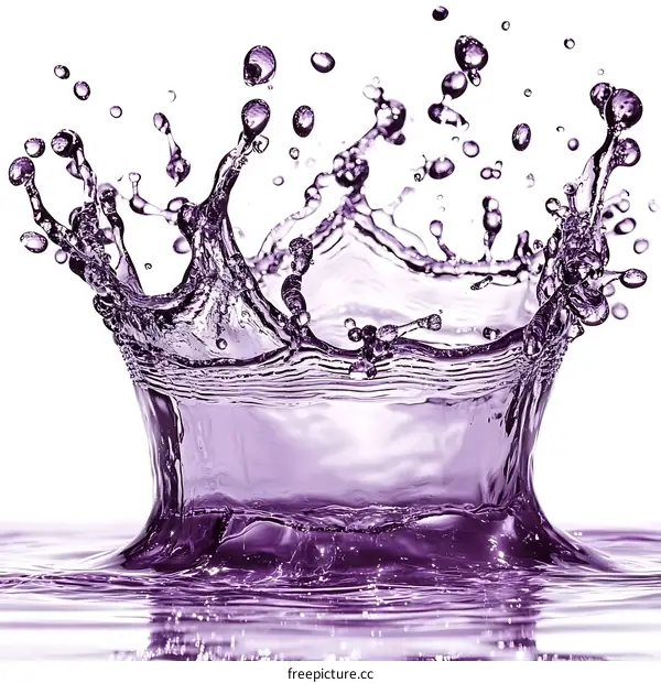 Purple Water Splash Abstract Background