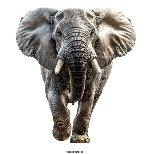 [Transparent Background PNG]Powerful Elephant in Action