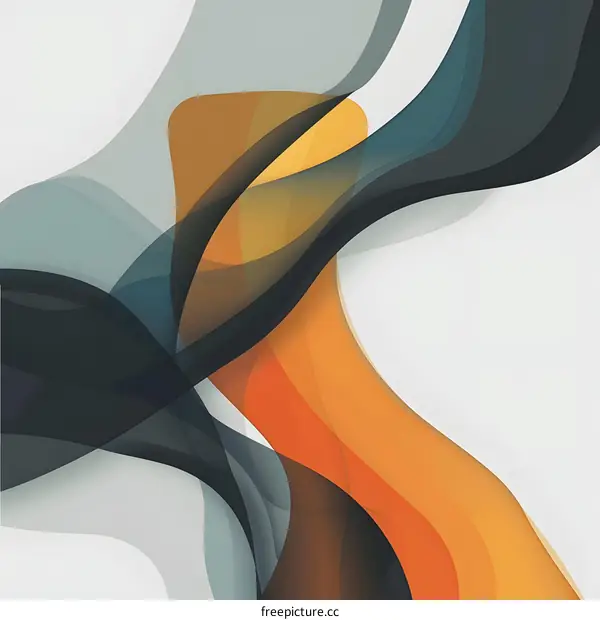 Abstract Background with Wavy Lines and Gradient Colors