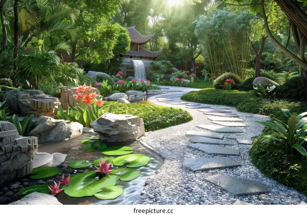 Garden landscape design renderings