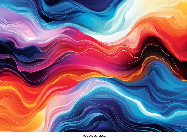 Abstract Colorful Flowing Waves Background Design