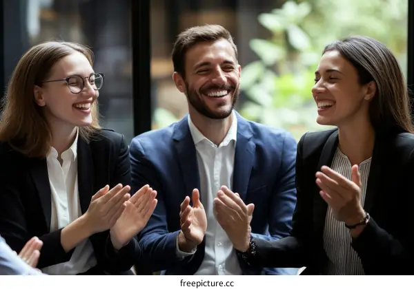 Business Colleagues Celebrating Success