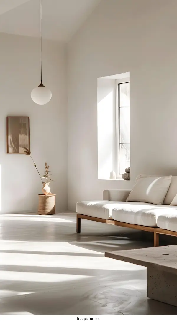Minimalist Living Room Interior Design with Natural Light