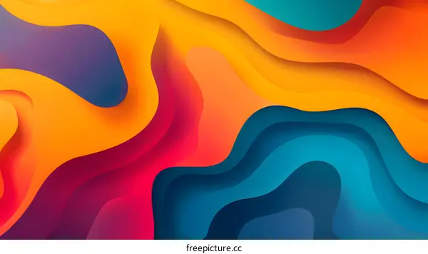 Abstract Colorful Wavy Background