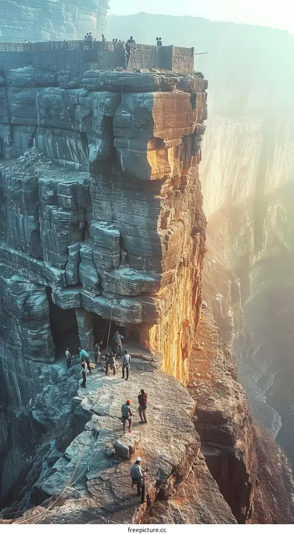 People on a Cliff