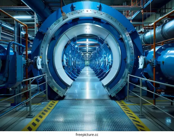 Large industrial machine interior