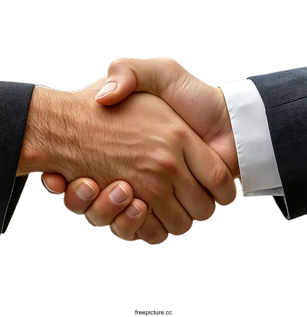 [Transparent Background PNG]Business Deal Hands Shaking Agreement