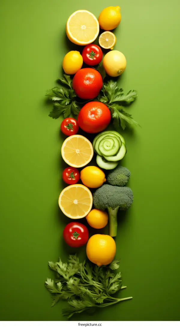 colorful fruits and vegetables