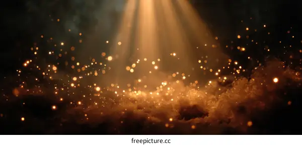 Golden Light Sparkle Background Image