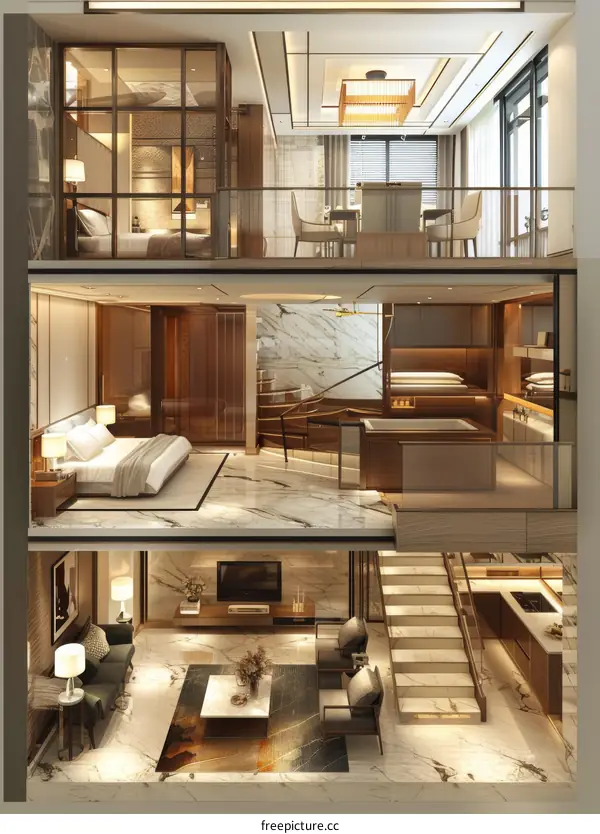 Modern Duplex Apartment Design for Luxury Living