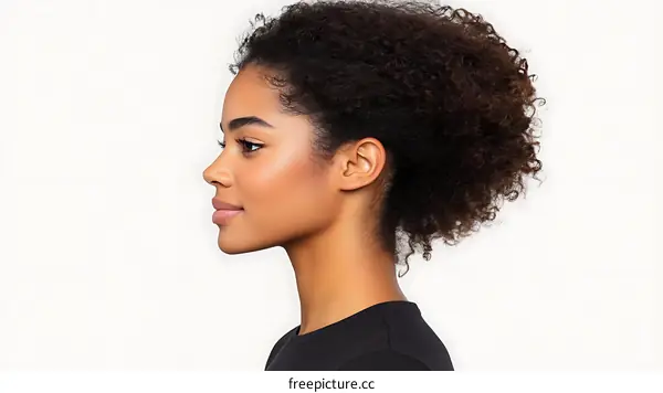 Profile Portrait of a Young Black Woman