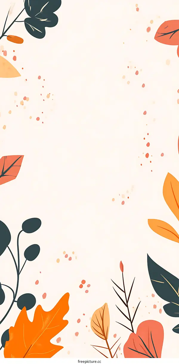 Autumn Leaves Border Illustration