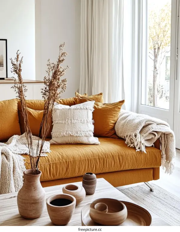 Mustard Yellow Sofa Living Room Decor