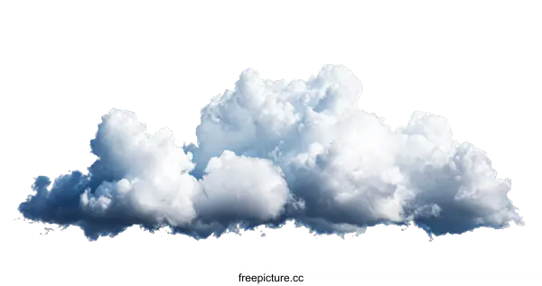 [Transparent Background PNG]Fluffy Cumulus Cloud Isolated on White Background
