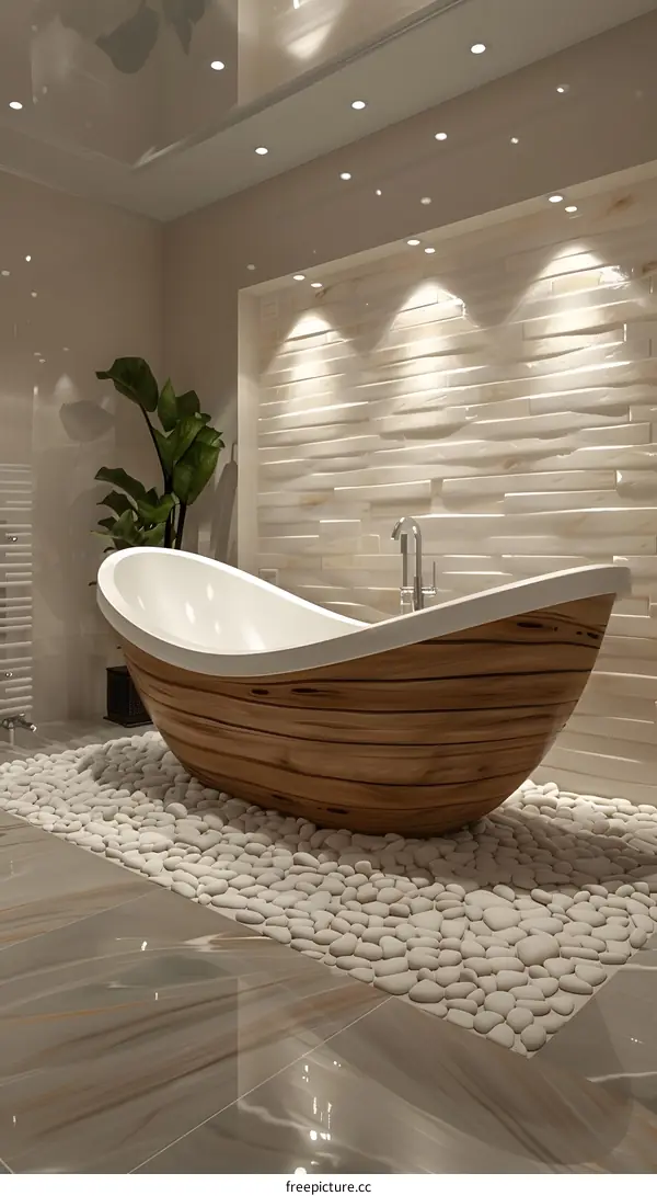 Wooden Bathtub