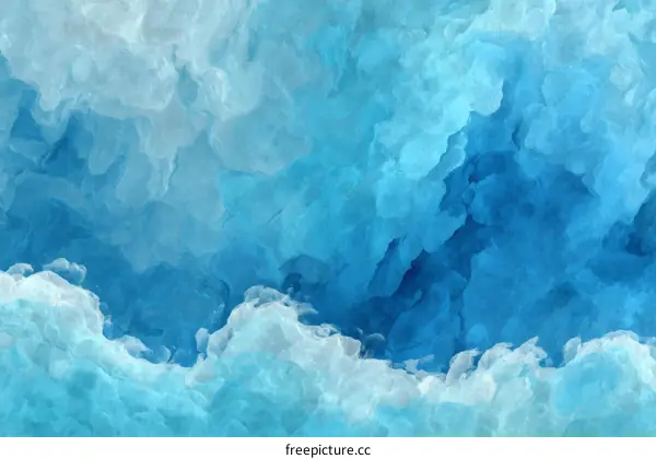 Abstract Blue Color Painting