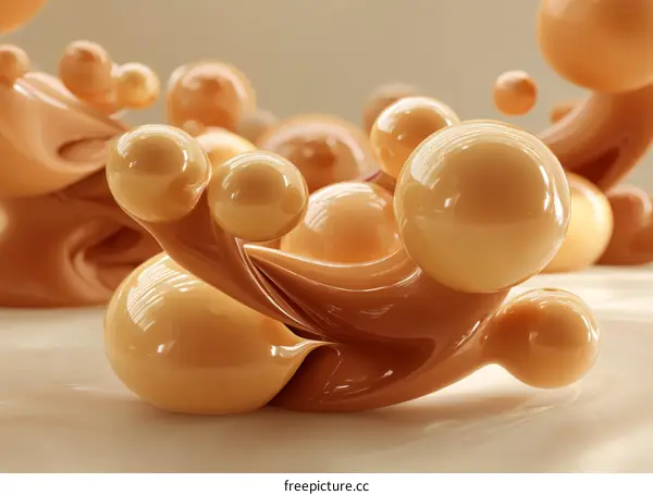 Abstract Caramel Liquid Flow