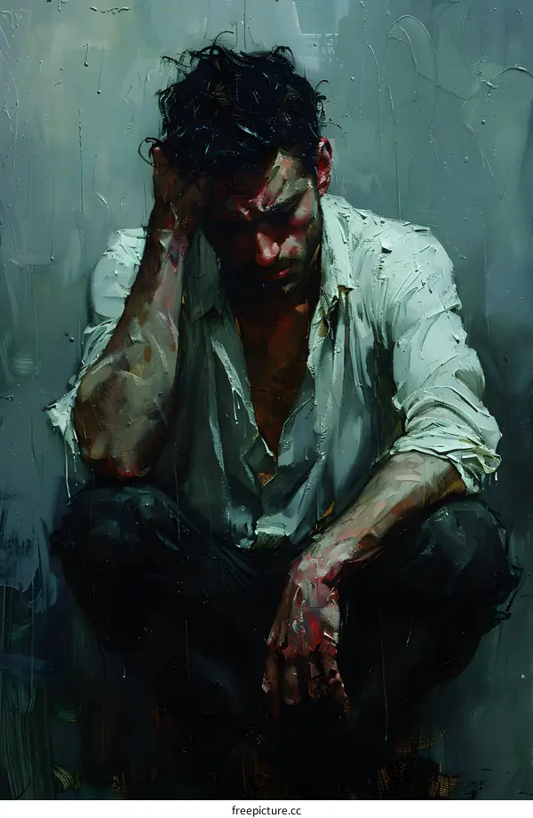 Portrait of a man with dark hair and white shirt