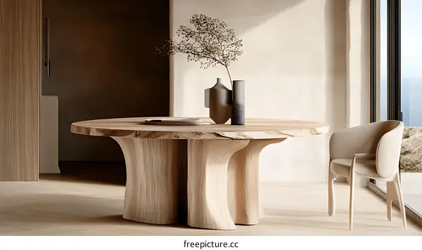 Modern Wooden Dining Table and Chair Design