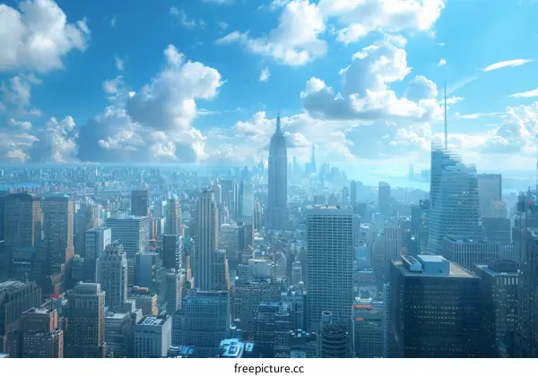 New York City Skyline on a Sunny Day