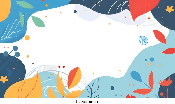 Abstract Colorful Autumn Leaves Background