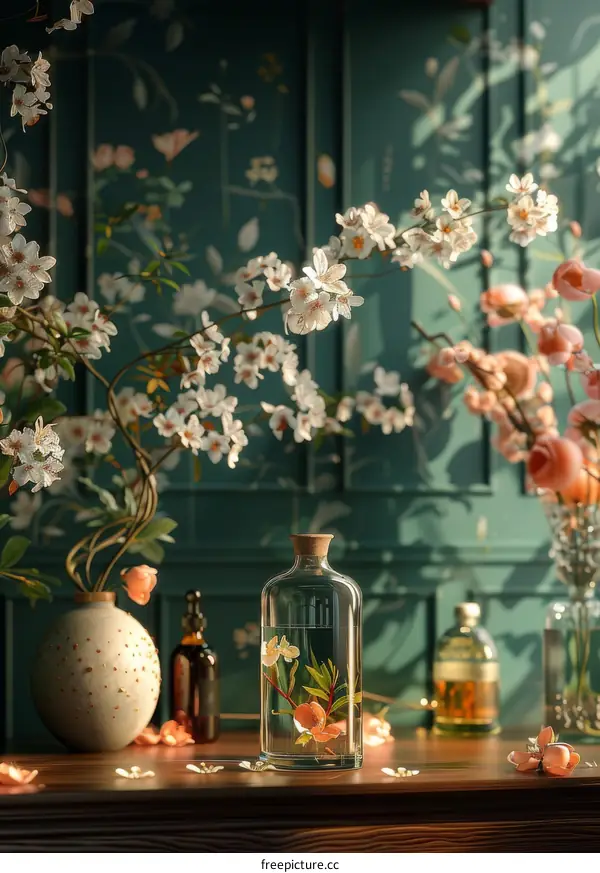 Spring Floral Still Life in a Decorative Interior