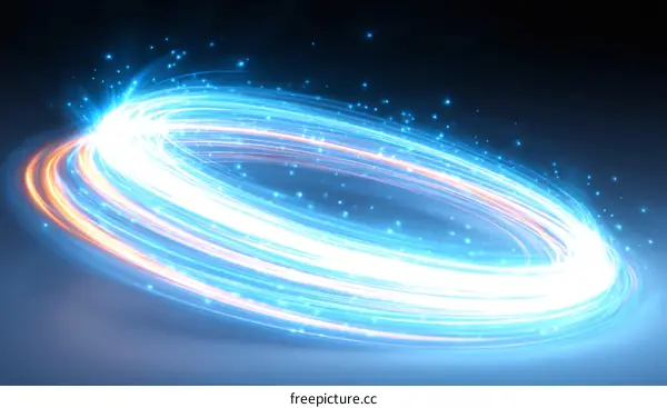 Abstract Circular Light Trails