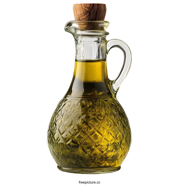 [Transparent Background PNG]Glass Olive Oil Dispenser Bottle