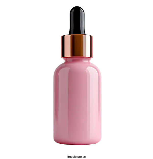[Transparent Background PNG]Pink Dropper Bottle Mockup Design