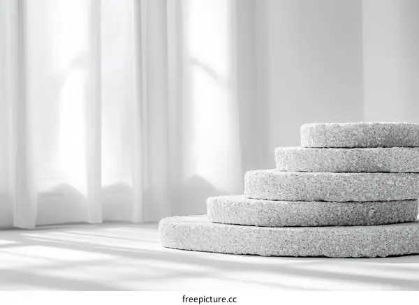 Minimalist White Geometric Stages