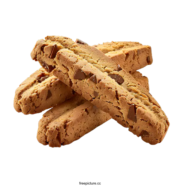 [Transparent Background PNG]Three chocolate chip cookies