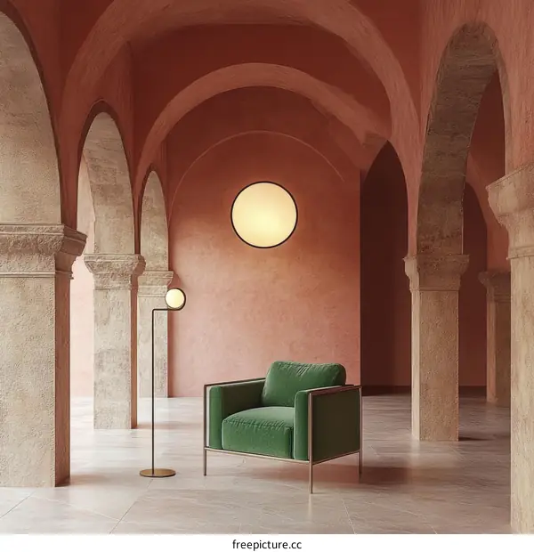 Elegant Interior Design Featuring a Modern Armchair