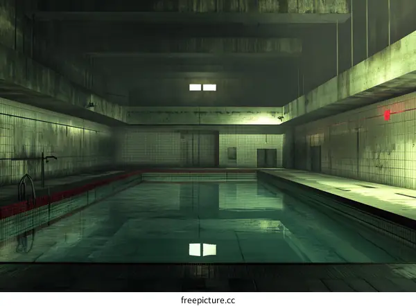 Abandoned Indoor Swimming Pool in a Building