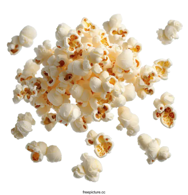 [Transparent Background PNG]Popcorn Falling in the Air
